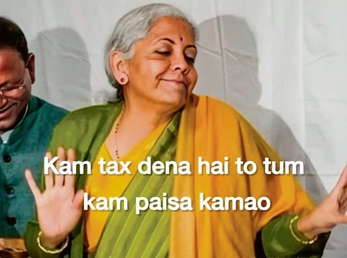 nirmala sitharaman tax blunders meme for finance minister