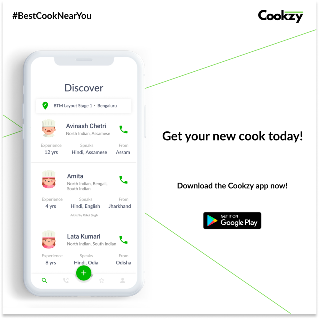 Cookzy - Find best cook near you.